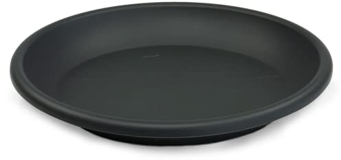 MePla Blumentopf-Untersetzer für Pflanzkübel Cilindro - runder Kunststoff-Unterteller - wetterfestes Pflanzgefäß - UV-beständig - Ø 58 cm (Innen: ø 42,5 cm) - Anthrazit