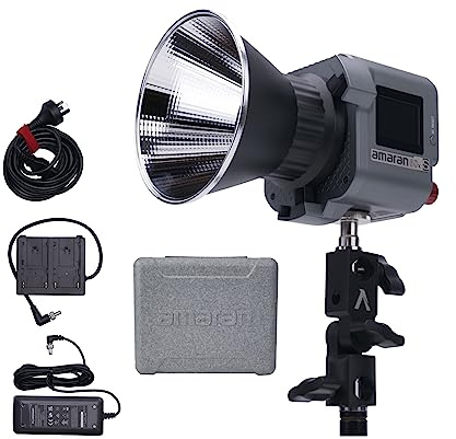 Aputure Amaran COB 60X S LED Video Continuous Photo Light 65W Bi-color 2700K-6500K CRI TLCI 96+ Bowens Mount with APP Control Amaran 60X Upgraded Version