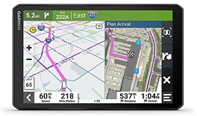 Garmin dezl OTR810, Large 8' GPS Navigator, Custom Truck Routing, High-Res Birdseye Satellite Imagery, Truck & Trailer Services Directory, Black