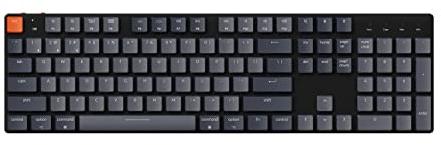 Keychron K5 SE Hot-swap Wireless Mechanical Keyboard, Ultra-Slim Full Size 104 Keys White Backlit Bluetooth Aluminum Gaming Keyboard for Mac Windows, Low Profile Gateron Red Switch (US ANSI Layout)