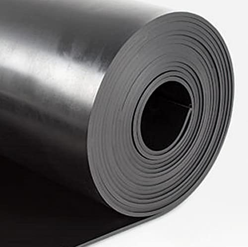 Mugar- Pavimento de Goma Negra Lisa-Suelo de Goma para Altas Cargas de Trabajo- Varios Grosores, Anchos y Largos- Suelo para Garajes y Gimnasios (SBR 2mm, 1x5m)