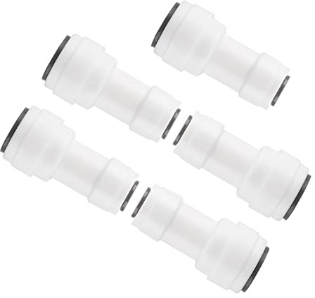 PATIKIL 3/8-1/4 OD Dritto Rapido Collegamento Tubo Raccordi Tubo Tubazione Giunti per RO Inversa Osmosi Sistema 5pz