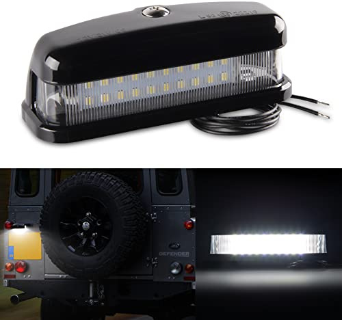 OZ-LAMPE LEDregistreringsskylt lampor för Series 2A & 3 All Models Defender 90/110/130 All Models,LED Bilskyltsbelysning utan felmeddelande,LED Bilskyltsbelysning lampa Bakljus