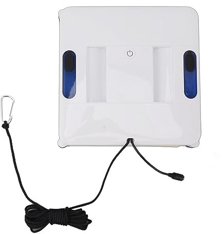 Robot Nettoyeur de Vitres Intelligent avec Double Jet d'eau pour Murs Plats, Tables, Sols, Plafonds, Calcule Intelligemment Le Chemin et Télécommande, Compatible avecles Types de