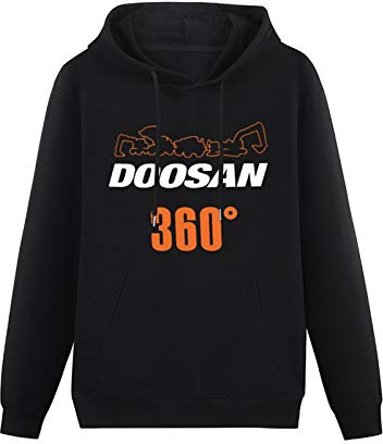 fuwo Hooded Doosan 360&Deg; Graphic Long Sleeve Sweatshirts Black L
