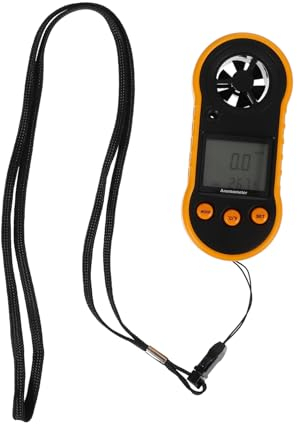 Kisangel 1stück Digitales Anemometer Handheld Tragbares Windgeschwindigkeitsmessgerät Mit Messvanes Lcd-backlight Einheiteneinstellungen Für Hvac-installation Und Luftstrommessung
