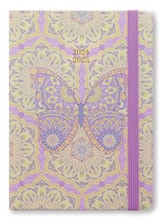 Letts of London Paisley Schülerkalender 2024/2025, A6, Wochenansicht, Schmetterling