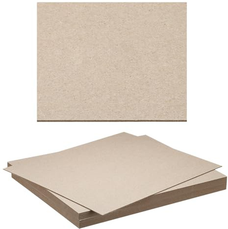 PATIKIL 12.5x10x0.06 Chipboard Sheets, 20Pcs Thick Book Board Binders Board Sturdy Bookbinding Supplies for Book Binding Cover, Gray