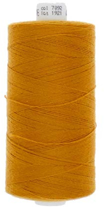 Erlif 1000 metri di filo per cucire misura 30 50 80 120 (7092 - arancione oro, misura 50 - jeans e pelle)