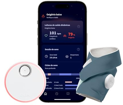Owlet Dream Sock® - Smart Baby Monitor - Track Live Pulse (Heart) Rate, Oxygen in Infants | Bedtime Blue