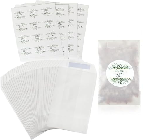 100 Piezas Confeti Boda Bolsas, Petalos de Rosa Naturales Boda Bolsas, Pétalos de Rosa Secos Bolsas, Confeti de Boda Natural Biodegradable Bolsas, para una Noche Romántica, Boda, Fiesta (100)