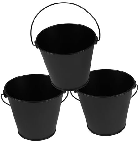 SUPVOX Ensemble De 3 Seaux À Graisse pour Barbecue en Fer Blanc Robustes Et Élégants pour en Extérieur