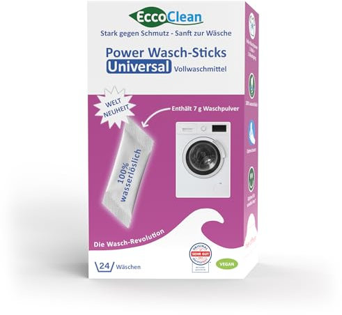 Power Wasch-Sticks Universal, Vollwaschmittel *Die Weltneuheit* - Detergente en barra soluble en agua