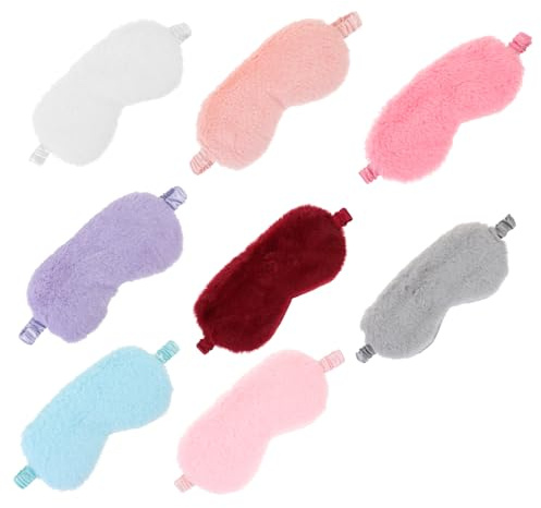 Ipetboom 8stücke Weiche Plüschige Augenmasken Hautfreundliche Schlafmasken Für Männer Frauen Und Komfortable Zum Schutz Der Augen Für Reisen Und Entspannung