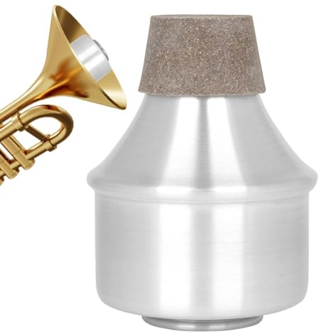 Trompette muette droite - Silencieux de trompette muette en liège, silencieux de son de trompette | Silencieux de trompette silencieux, silencieux de pratique en alliage d'aluminium, accessoires