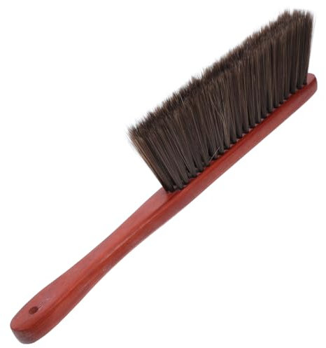 POPETPOP Fireplace Cleaning Brush Long Handle Whisk Broom Design Soft Bristle Hand Broom for Dust Cleaning for Indoor Sweeping Sofa Bed Furniture