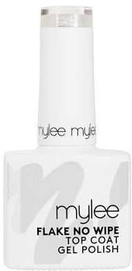 Mylee Gel-Nagellack Kein Abwischen Irisierend Flocken Top Coat 10ml, UV/LED, Maniküre, Pediküre, für professionellen Gebrauch im Salon sowie zu Hause, Lang anhaltend und mühelos aufzutragen