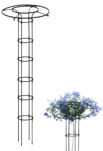 Trellis, Metal Umbrella Climbing Plant Support Garden Trellis, Vertical Metal Umbrella Tower Frame Flower Support For Garden, Yard, Indoor Potted Plant Decorative Vegetables Flowers Vine, 210cm