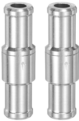 sourcing map 2 válvulas de retención de combustible de 12 mm, válvula de retención de manguera unidireccional sin retorno, accesorios de control de aleación de aluminio para gasolina, diésel, gas