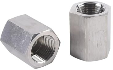 1PC 3/8 BSPP -3/8 NPT Female-Female Thread Stainless Steel Socket High Pressure Pipe Fitting