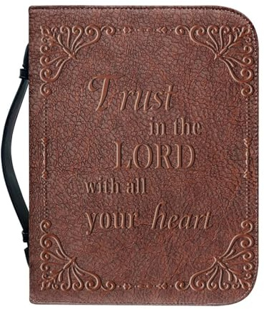 ZZHYTANG Damen-Bibelhülle aus PU-Leder – Aufbewahrungstasche for Zubehör, passend for Bibeln/Andachtsbücher, hochwertiges Schutzmaterial – Elegantes christliches Geschenk(Pattern F,23.4CM)