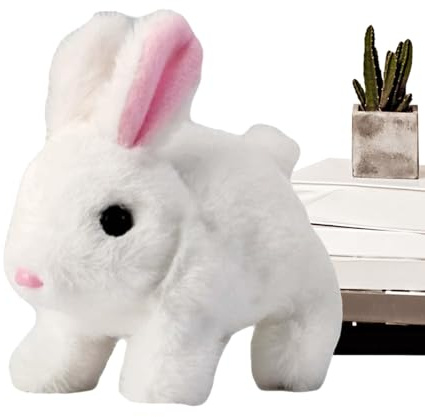 Hopping Bunny Toy - Electronic Plush Rabbit, Interactive Jumping Pet | Realistic Motion Simulation Play Figure Model, Robotic Animal Movement Experience Set System with Birthday Easter Celebr