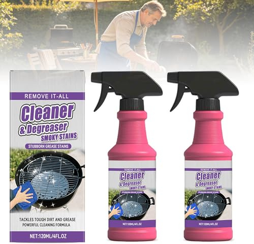 Fast-Acting Heavy-Duty Grill Degreaser Spray, 2026 New Oven Cleaner, BBQ Grill Cleaner for Outdoor Grills, Safe Heavy Duty Cleaner for Burnt Food & Grease (2pcs)