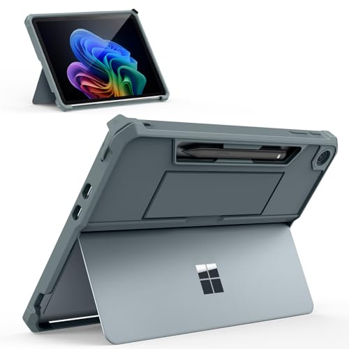 MoKo Custodia per il Nuovo Microsoft Surface Pro 12 2025, Blu Oceano | Custodia Resistente ,Supporto Multiangolare, Portapenne e Cinturino da Polso, Supporta la tastiera Type Cover