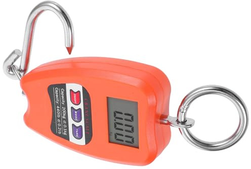 Balance à Bagages Affichage 200 Kg Portable avec Crochet Numérique | Orange, Plastique et Acier, Format Compact, Usage Suspendu pour Mesurer, Lecture Rapide