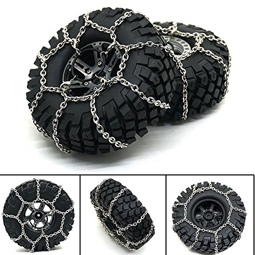 4 Stücke Metall Anti-Skid Schneeketten Reifen Ketten Für 1/10 TRX-4 trx4 Crawler