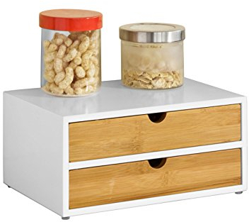 SoBuy Portacapsule Capsule e Porta cialde Porta Macchina da caffè (30 x 20 x 14cm) FRG180-WN