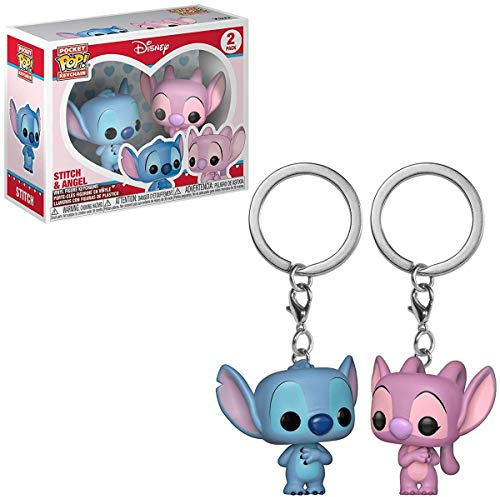 Funko Pocket POP! Keychain 2-Pack: Lilo & Stitch: Stitch & Angel - Lilo And Stitch - Minifigura de Vinilo Coleccionable Llavero Original - Relleno de Calcetines - Idea de Regalo - Mercancia Oficial