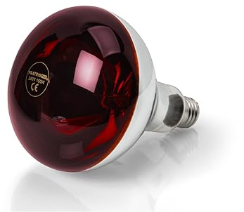 fratrisPRO Rotlichtlampe Wärmelampe 150 Watt E27 aus Hartglas 240 Volt - Infratrotlampe für Tiere - Küken, Kaninchen, Ferkel, Hundewelpen, Hühnerstall, Hasen