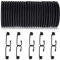 20 m de cuerda elástica segura, cuerdas elásticas y fijaciones, 5 mm de color negro, resistente, resistente y versátil, perfecto para transporte, bricolaje, bicicleta y carga