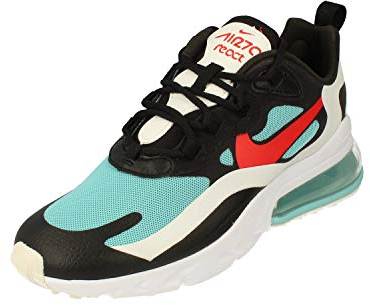 Nike Donne Air Max 270 React Running Trainers DA4288 Sneakers Scarpe (UK 6.5 US 9 EU 40.5, Black Chile Red Bleached Aqua 001)