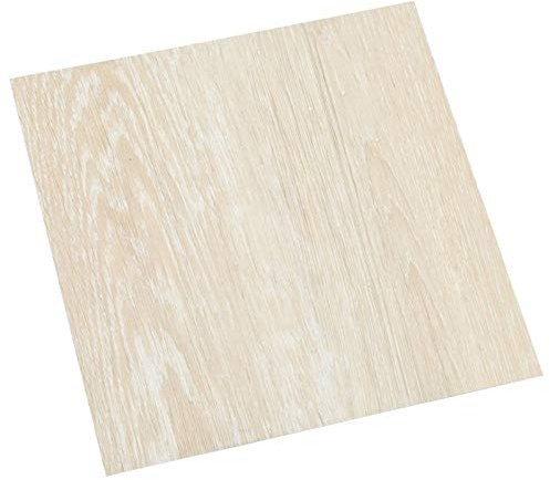 Tidyard 55 STK. PVC-Fliesen Selbstklebend Vinyl-Fliesen Bodenbelag Vinylboden Laminat Dielen Laminatboden Fußboden 5,11 m² Beige