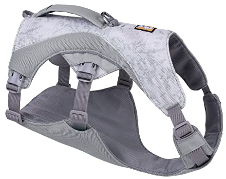 RUFFWEAR Swamp Cooler Hundegeschirr und Griff, leichte Laufausrüstung hält Haustiere bei heißem Wetter kühl, Verstellbar, stark und kühlend, 2 Leinen-Portale, Graphite Gray (Large/XL, 81-107cm)