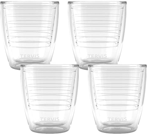 Tervis Clear Colorful Tabletop Made in USA Double Walled Insulated Tumbler, Plastic