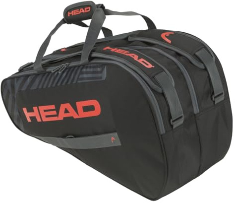 Bolsa de pádel HEAD Base Padel Bag, negra/naranja, M