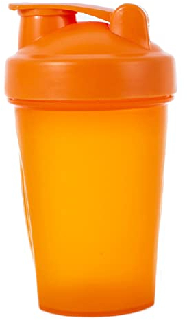 AidShunn Protein Shaker Flasche, inklusive Edelstahl-Rührkugel 400ml, perfekt zum Mischen von pulverförmigen Shakes, auslaufsicher, klar, BPA-frei, spülmaschinenfest