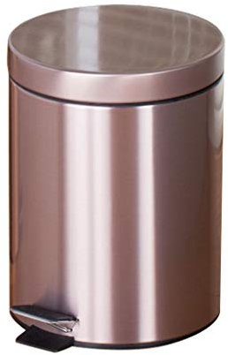 Pattumiera in Acciaio Inossidabile, Tipo di Pedale per Interni Pattumiera Bagno Cucina Ufficio Muto Pattumiera 5-12L per Interni (A 10L)