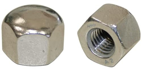 V2A Hutmuttern DIN 917 M12 flache Form - 50 Stk.
