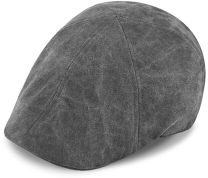 fiebig 6-Panel Cap Washed Cotton | Flatcap aus gewaschener Baumwolle | Schirmmütze (as3, Numeric, Numeric_59, Anthrazit)