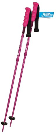 Komperdell Smash Junior Vario skidstavar för barn, skidstavar, skidstavar (PINK)