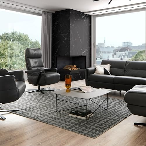Schöner Wohnen Kollektion Alfombra salón, Dormitorio - Alfombra Pelo Corto - Tejido a Mano Plano - Moqueta Moderna - Alfombra Gris 170 x 240 cm