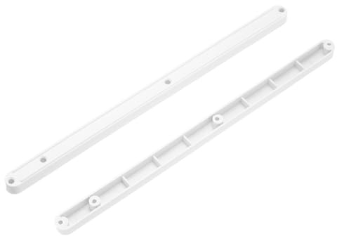 PATIKIL 8 Stück 12 Zoll Schubladenschienen Kunststoff Führungsschienen Weiß | Seitlich montierte Schienen, für Schrank/Schublade/Nachttisch/Tisch/Kleiderschrank, mit 19/32 15mm Nut