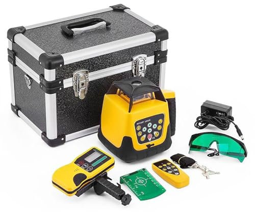 Fully Automatic Electronic Anping Horizontal Sweeper Laser 360 Degree Rotating Diameter Laser Level Red Beam Self-Leveling Vertical Horizontal Cross Line Automatic Laser Level (Green Light)