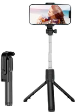 Selfie Stick Tripod with Remote - Phone Tripod for iPhone & Samsung - Portable & Adjustable for Smartphones - Ideal iPhone Stand for Filming - 360 Rotation
