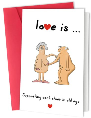 WUSJCOF 1 pezzi Biglietto di compleanno divertente per uomo donna- Biglietto anniversario matrimonio impertinente per marito moglie - Biglietto di San Valentino