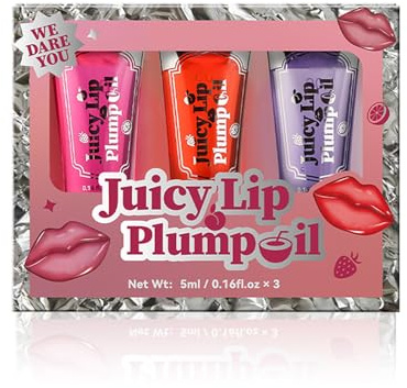 Aceite Hidratante para Labios, 3 Piezas Barra de Brillo de Labios, Bálsamo Labial Set de 3 Bálsamos Labiales, para Labios de Larga Duración lipmask1-7